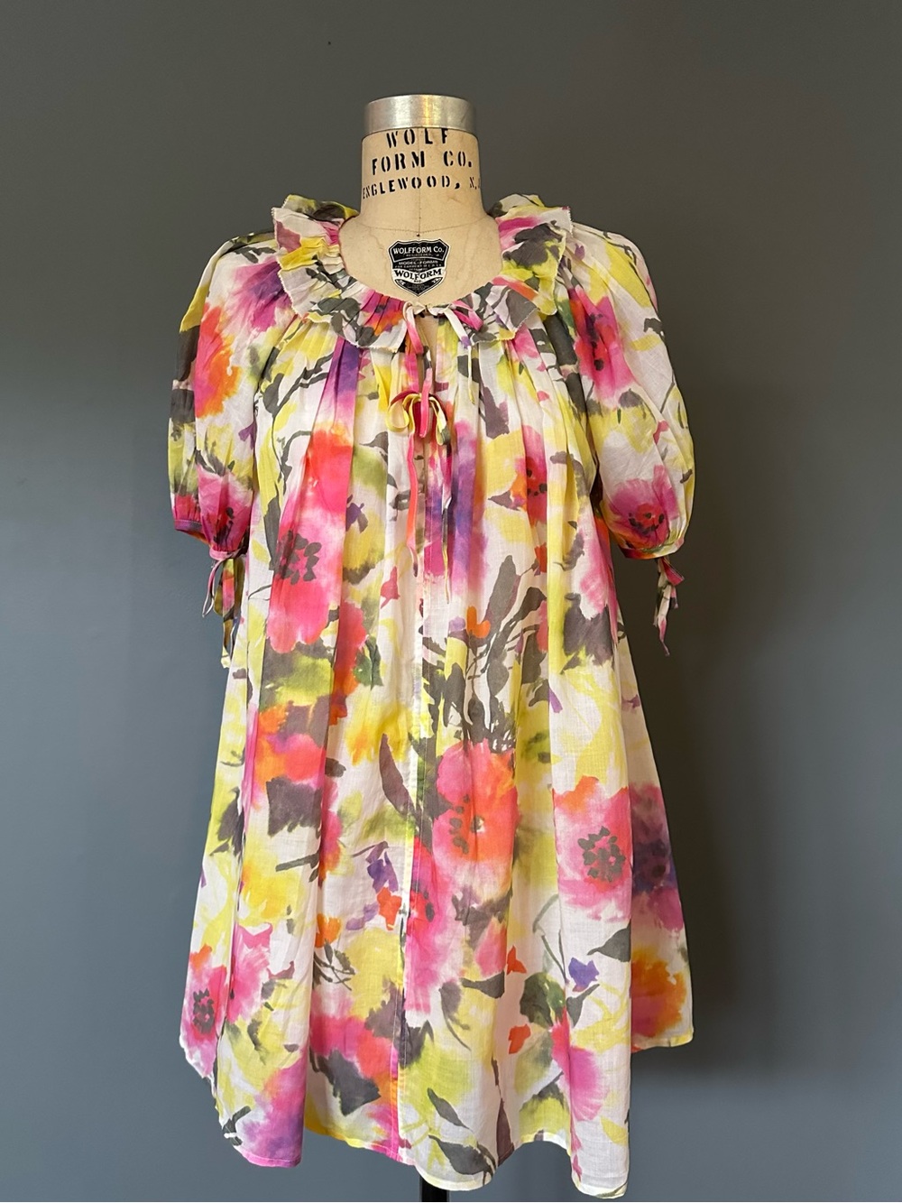 Jcrew Floral Puff-Sleeve Midi Cover Up Dress. Perfect Condition Small - Picture 7 of 13